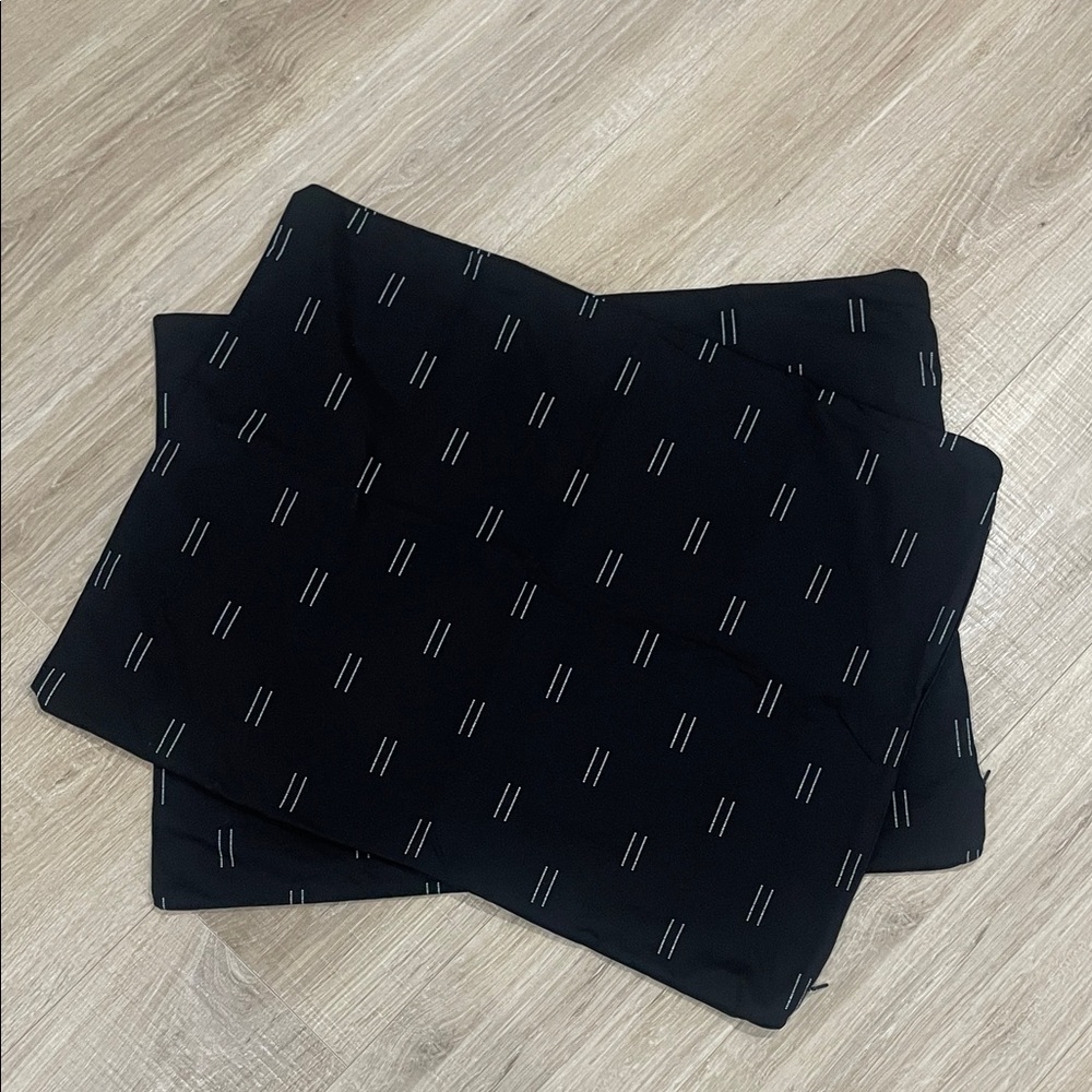 Black with White Dashes Beddys standard size pillow sham